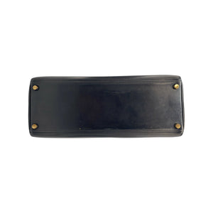 Hermès Kelly 32 Black Box Calfskin Gold