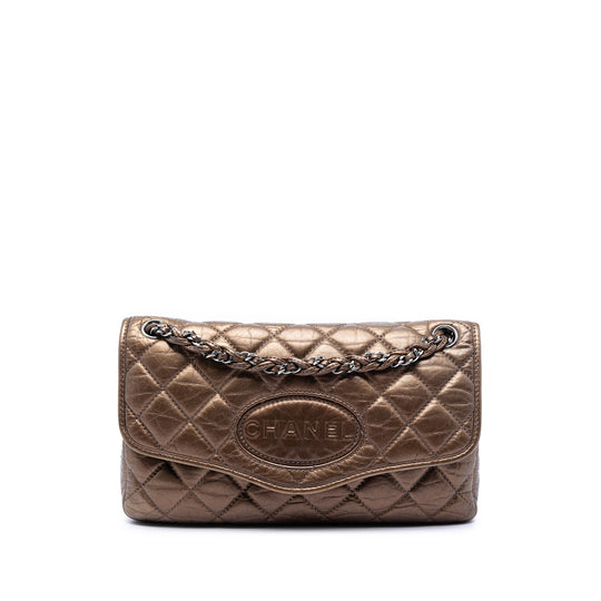 Chanel Vintage Ligne Flap Brown Calfskin