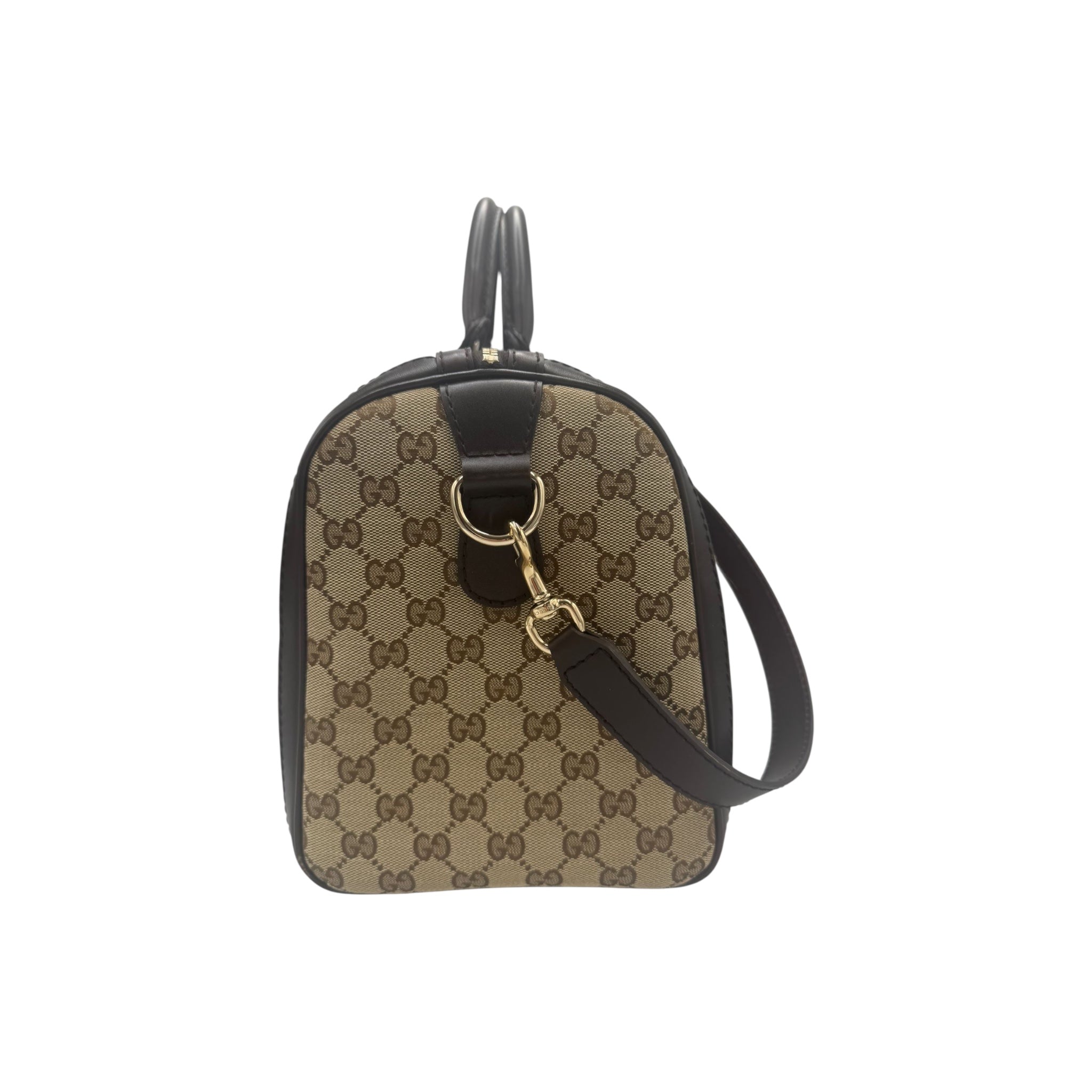 Gucci Boston Bag GG Web Supreme Canvas