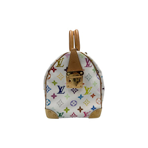 Louis Vuitton Speedy 30 White Multicolor Monogram Canvas