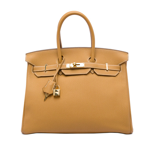Hermès Birkin Retourne 35 Yellow Togo Calfskin