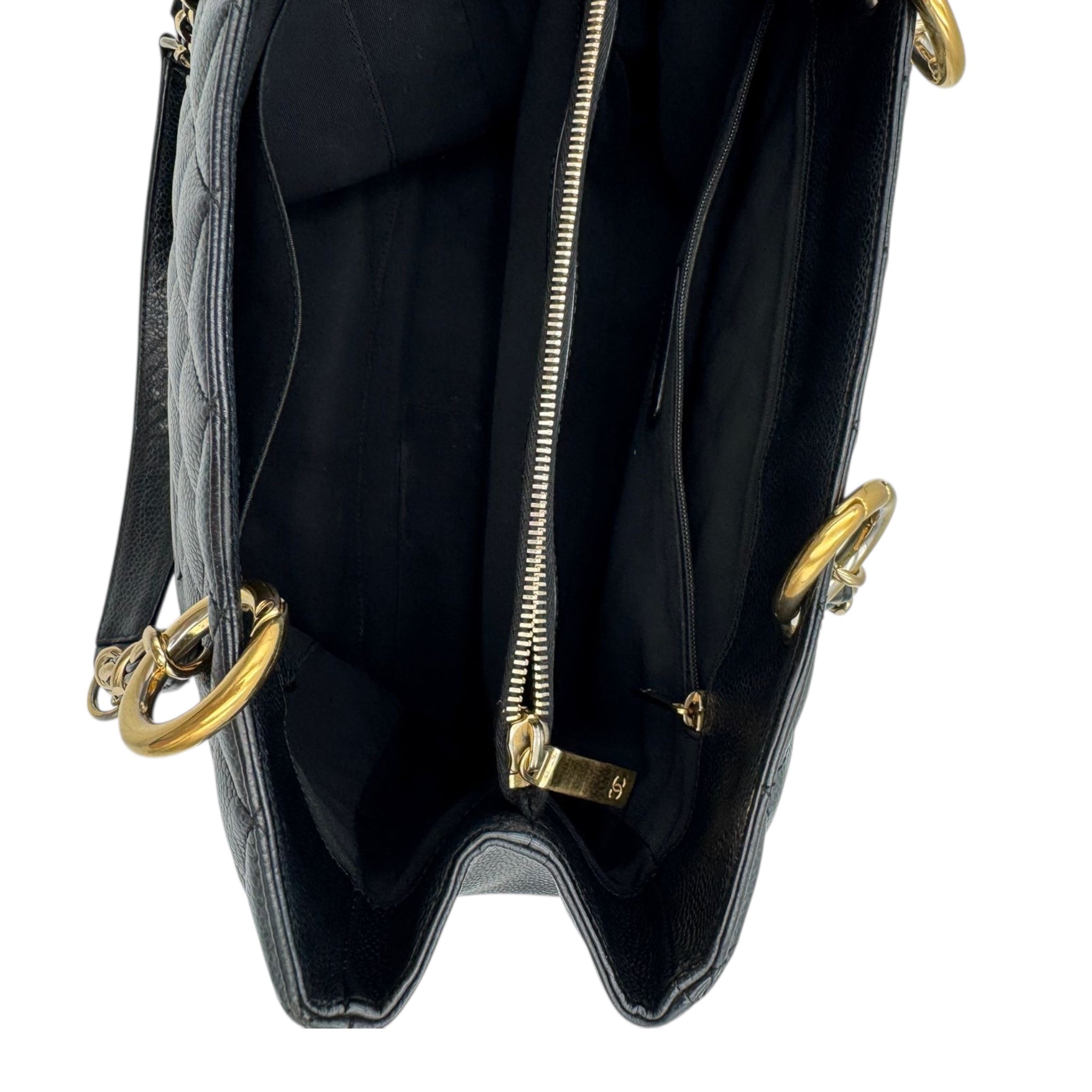 Chanel GST Black Caviar Gold