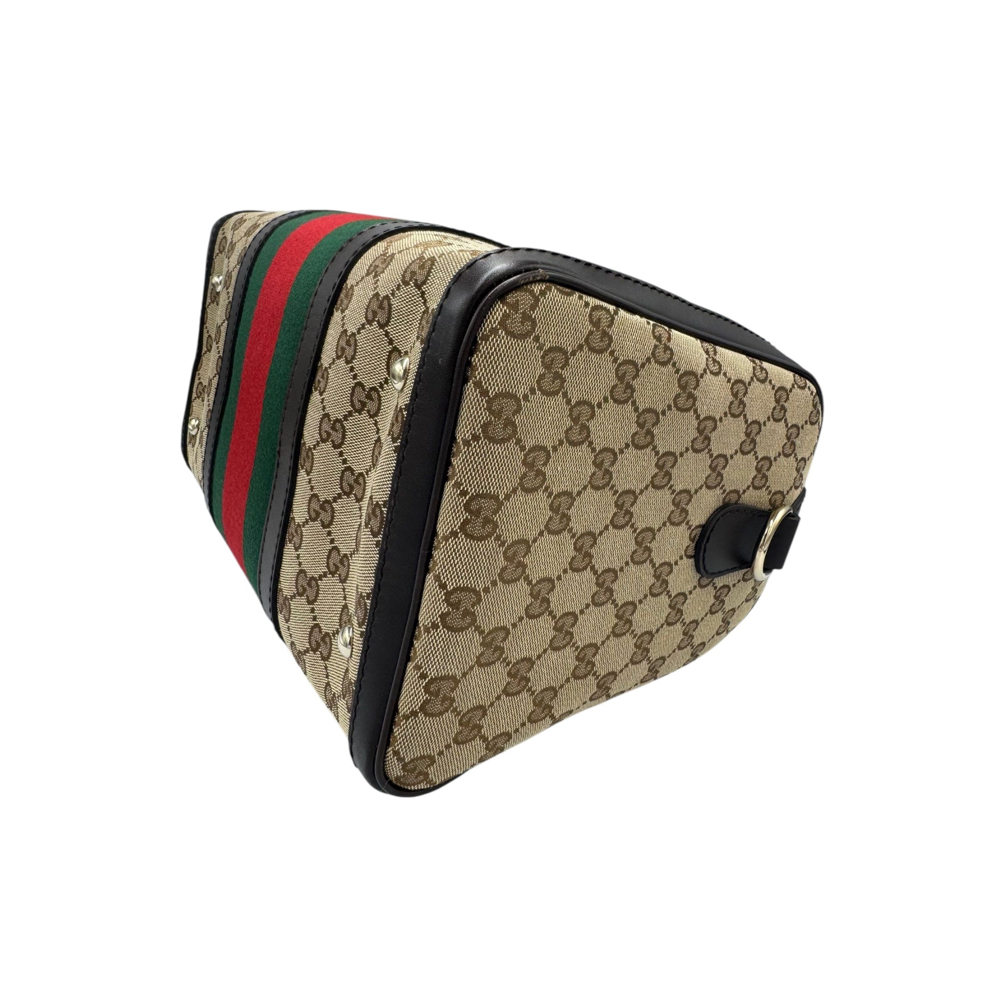 Gucci Boston Bag GG Web Supreme Canvas