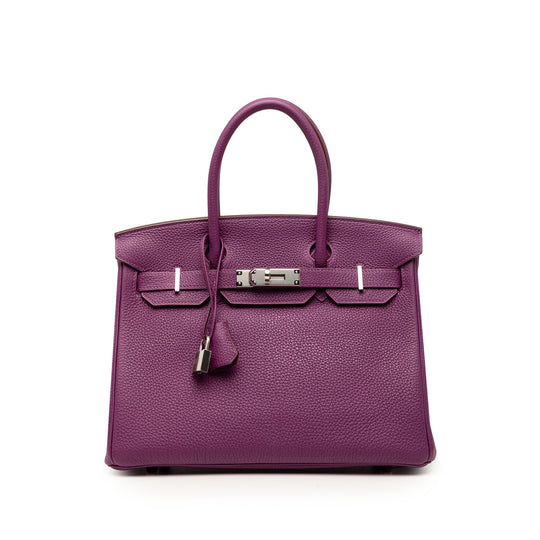 Hermès Birkin Retourne 30 Purple Togo Calfskin