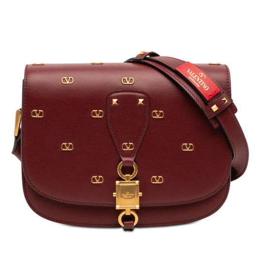 Valentino VLogo Crossbody Red Calfskin