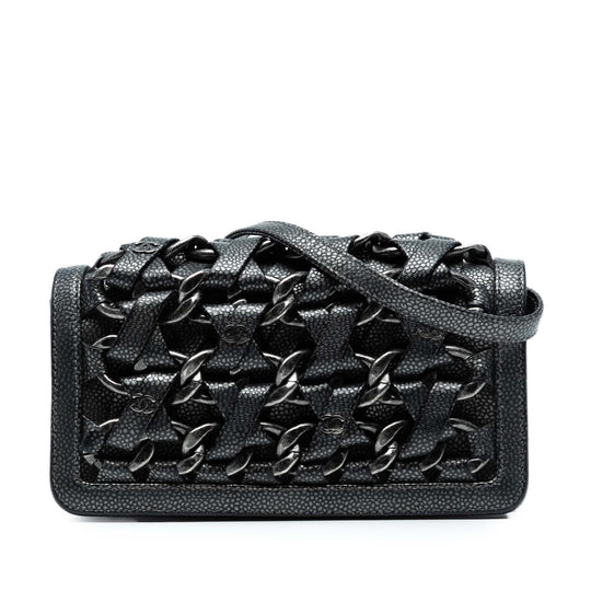 Chanel Clutch on Strap Black Caviar