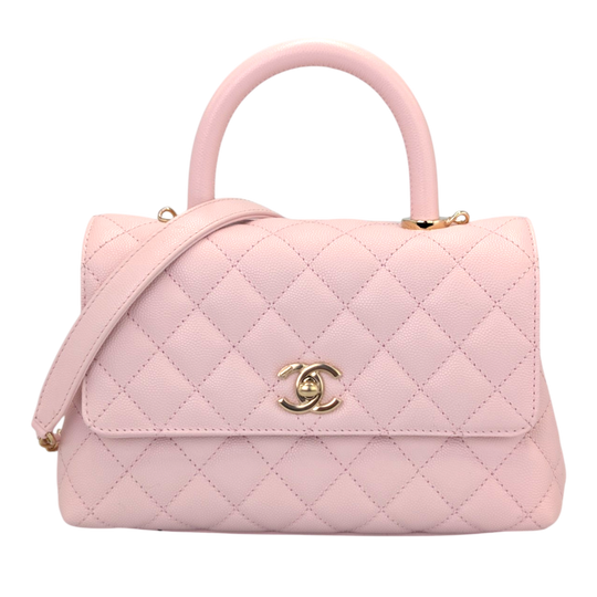 Chanel Coco Handle 22P Light Pink Caviar Gold