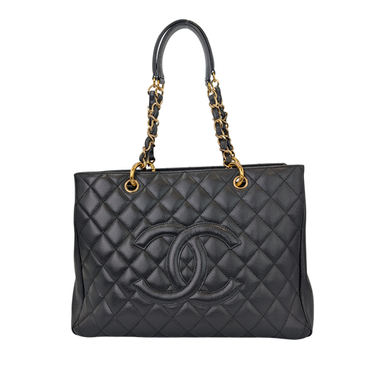 Chanel GST Black Caviar Gold
