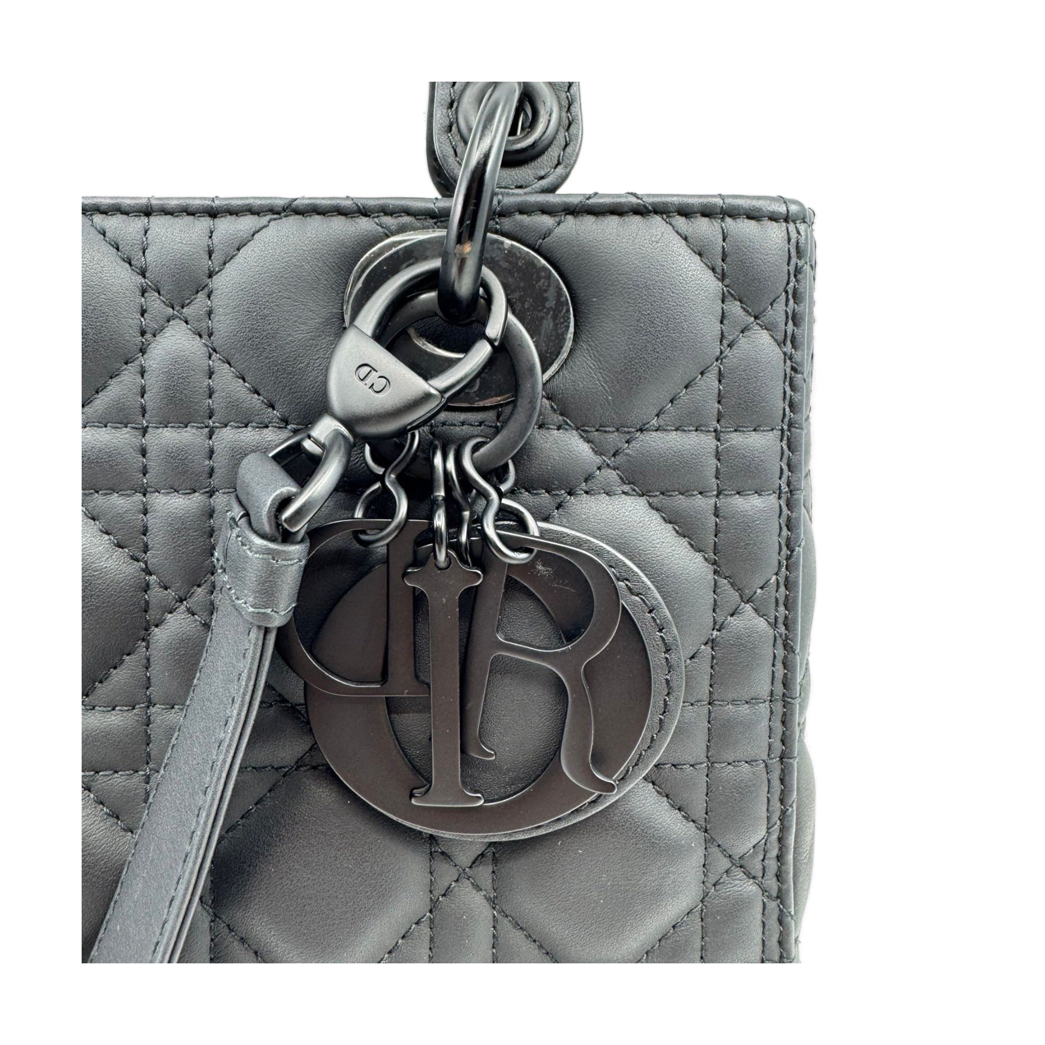 Dior Lady Dior Medium So Ultra Matte Black Lambskin