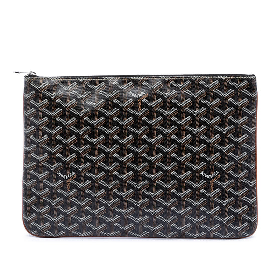 Goyard Senat MM Black Coated Canvas