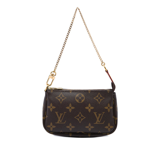 Louis Vuitton Mini Pochette Accessoires Monogram Canvas Gold