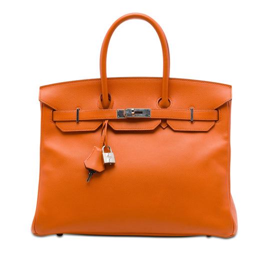 Hermès Birkin Retourne 35 Orange Epsom Calfskin
