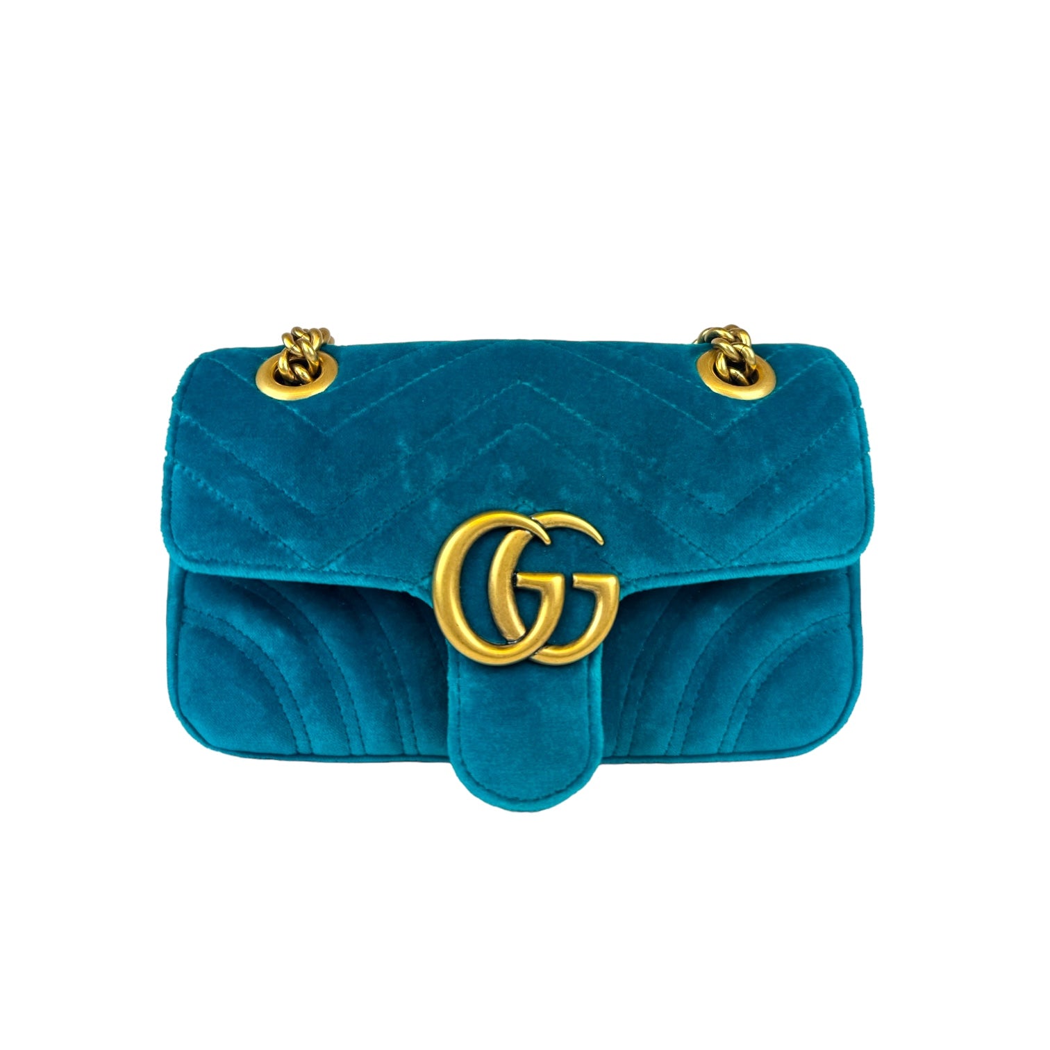 Gucci GG Marmont Mini Blue Velvet