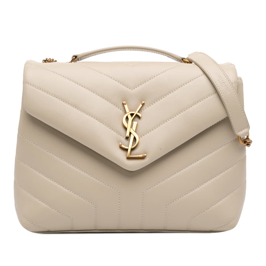 Saint Laurent LouLou Small Beige Calfskin