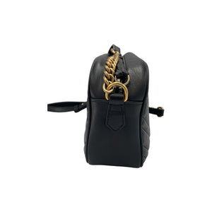 Gucci GG Marmont Small Black Matelassé Leather