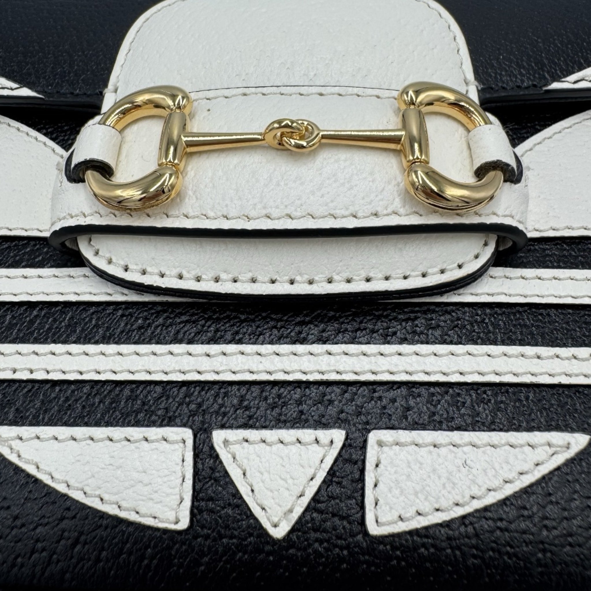 Gucci x Adidas Black Horsebit 1955 Shoulder Bag