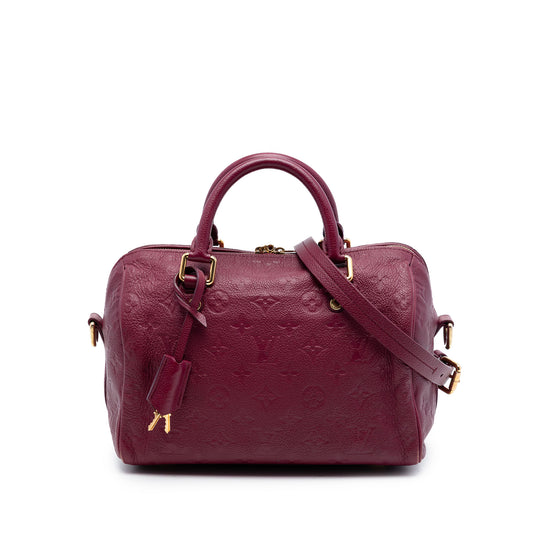 Louis Vuitton Speedy 25 Red Empreinte Leather