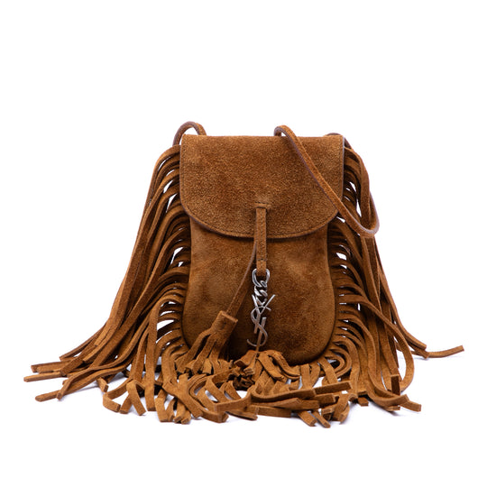 Saint Laurent Anita Toy Brown Suede