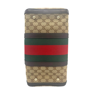 Gucci Boston Bag GG Web Supreme Canvas