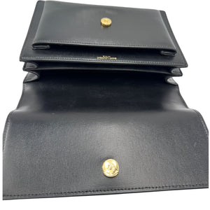 Yves Saint Laurent Sunset Medium Black Calfskin