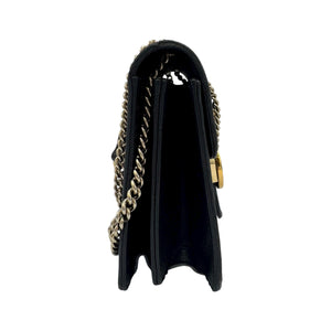 Gucci Interlocking GG Small Black Calfskin Gold