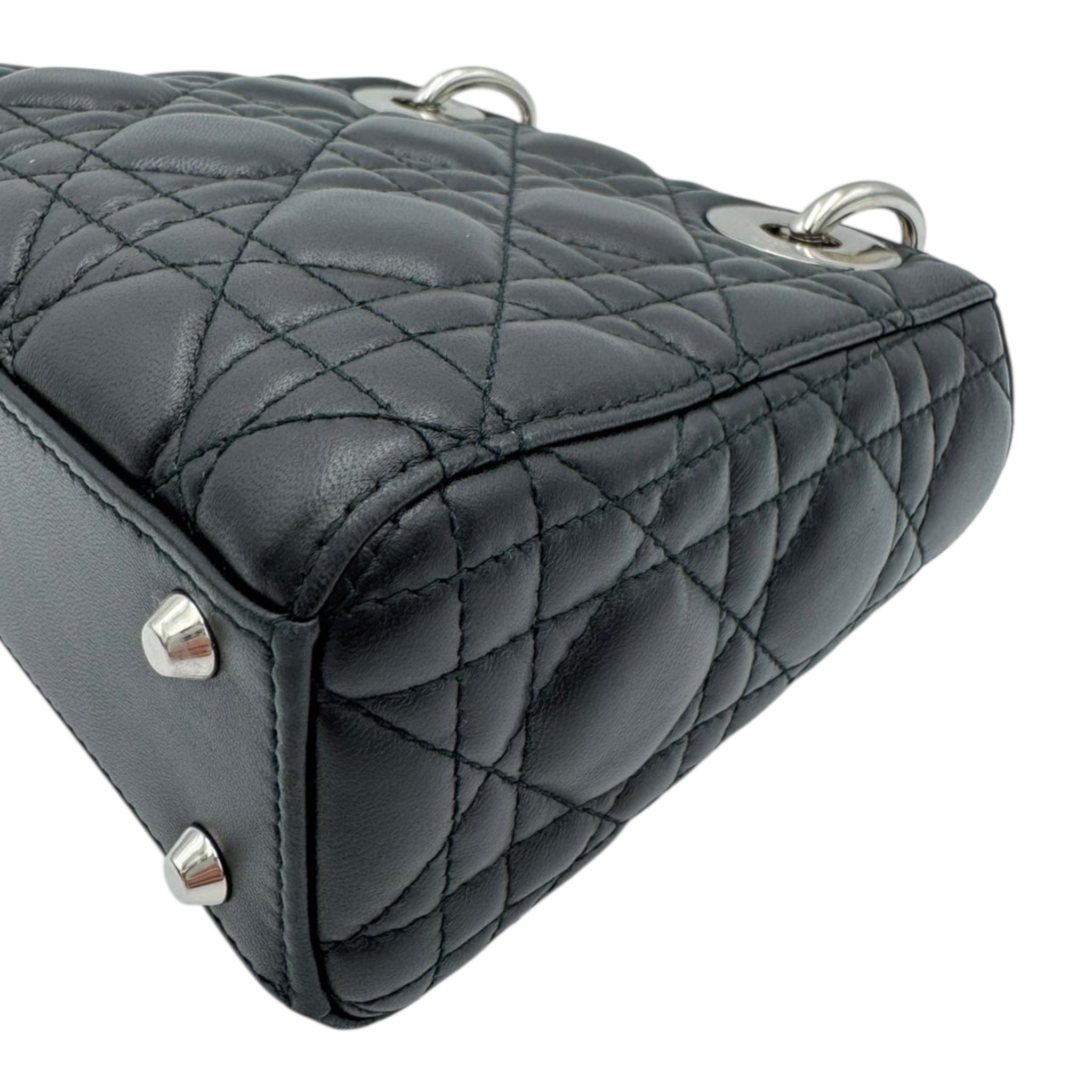 Dior Lady Dior Mini Black Studded Lambskin