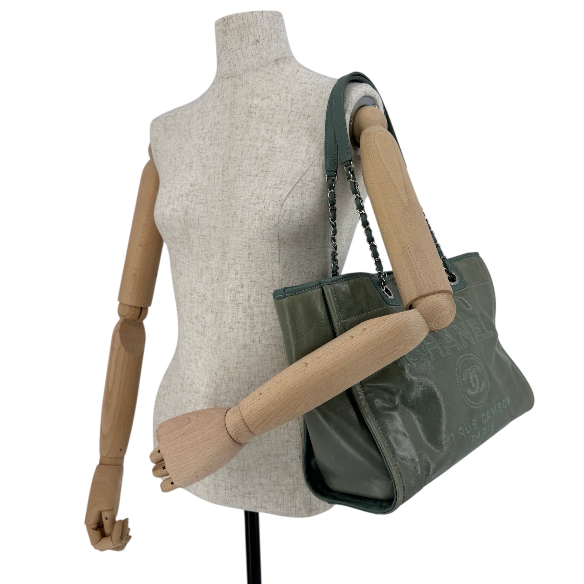 Chanel Tote Bag Black Coated Canvas