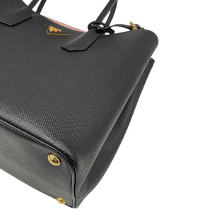 Prada Double Cuir Black Saffiano