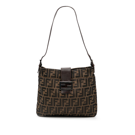 Fendi Zucca Shoulder Bag Brown Canvas