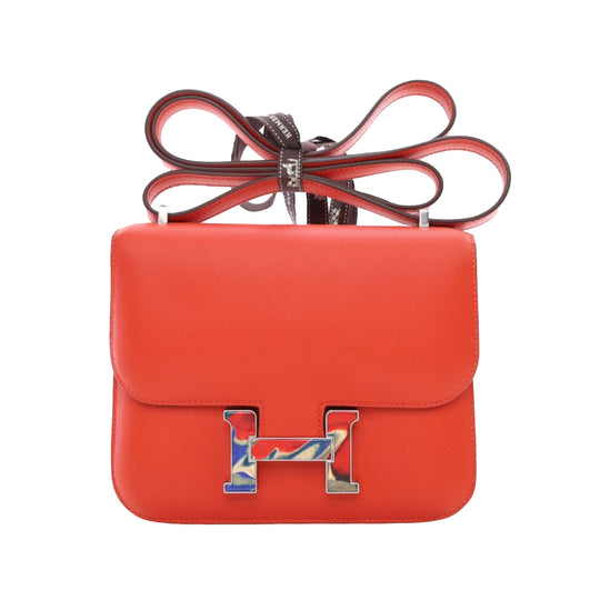 Hermès Constance 18 Mini Orange Swift Marble