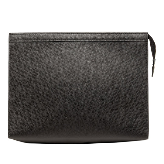 Louis Vuitton Pochette Voyage MM Black Taiga Leather