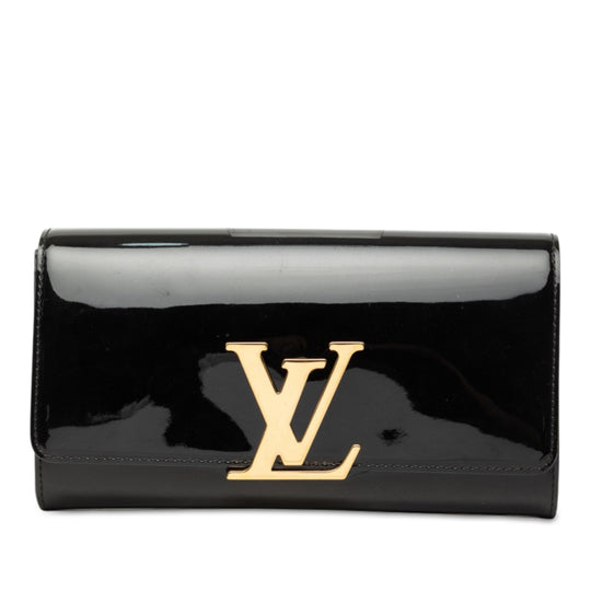 Louis Vuitton Louise East West Clutch Black Monogram Vernis