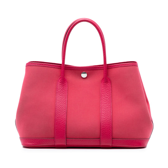 Hermès Garden Party 30 Pink Canvas Negonda Calfskin