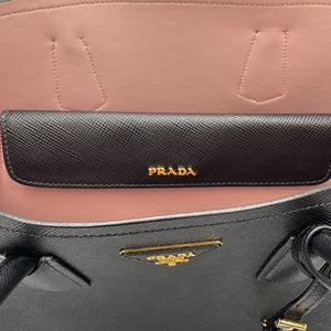 Prada Double Cuir Black Saffiano