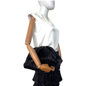 Bottega Veneta The Pouch Clutch Black Intrecciato