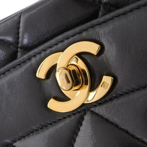 Chanel Diana Medium Black Lambskin Gold