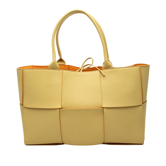Bottega Veneta Arco Tote Medium Yellow Nappa Leather