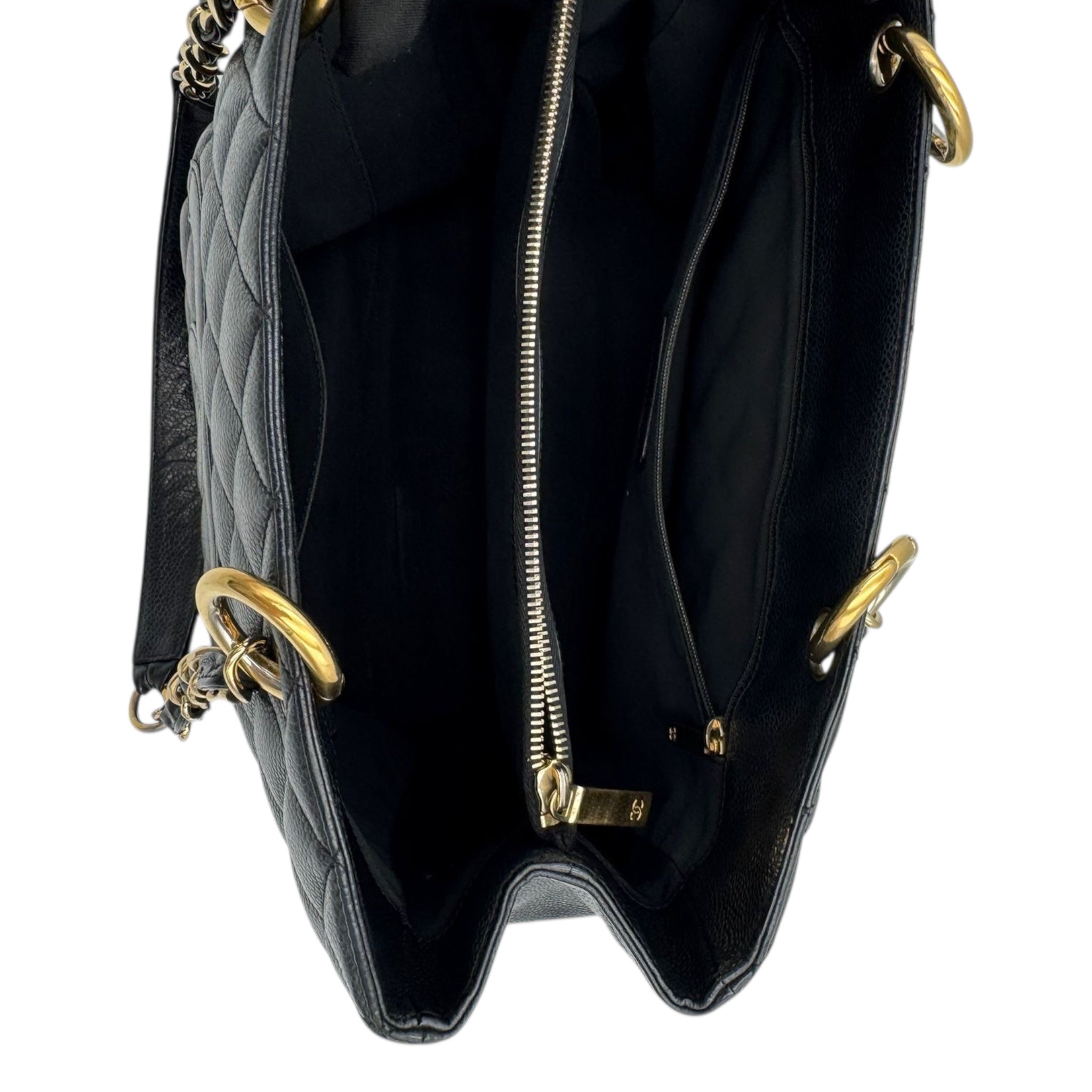 Chanel GST Black Caviar Gold