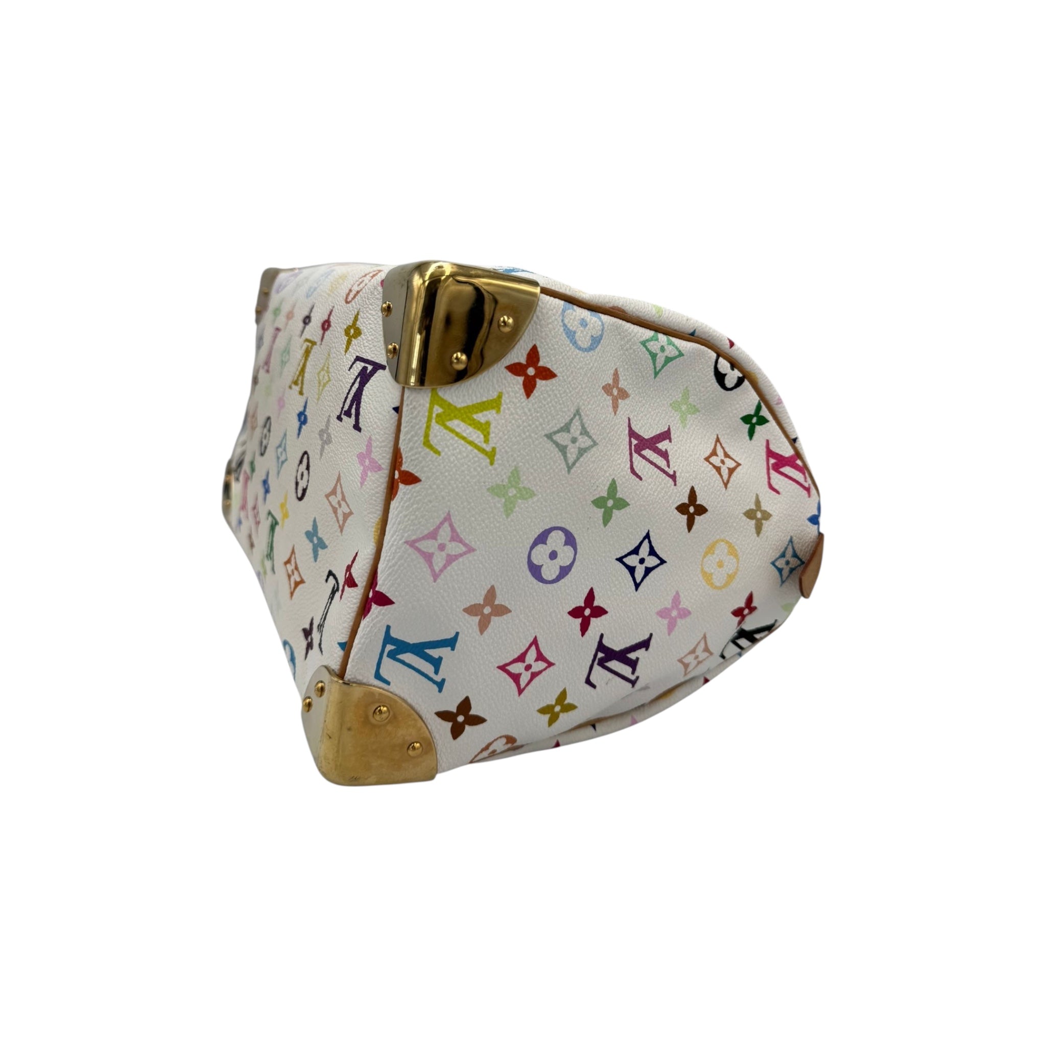 Louis Vuitton Speedy 30 White Multicolor Monogram Canvas