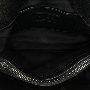 Yves Saint Laurent College Top Handle Bag Medium Black Leather