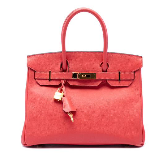 Hermès Birkin Retourne 30 Rose Clemence Gold