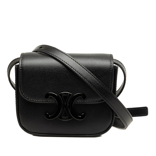 Celine Triomphe Mini Black Calfskin