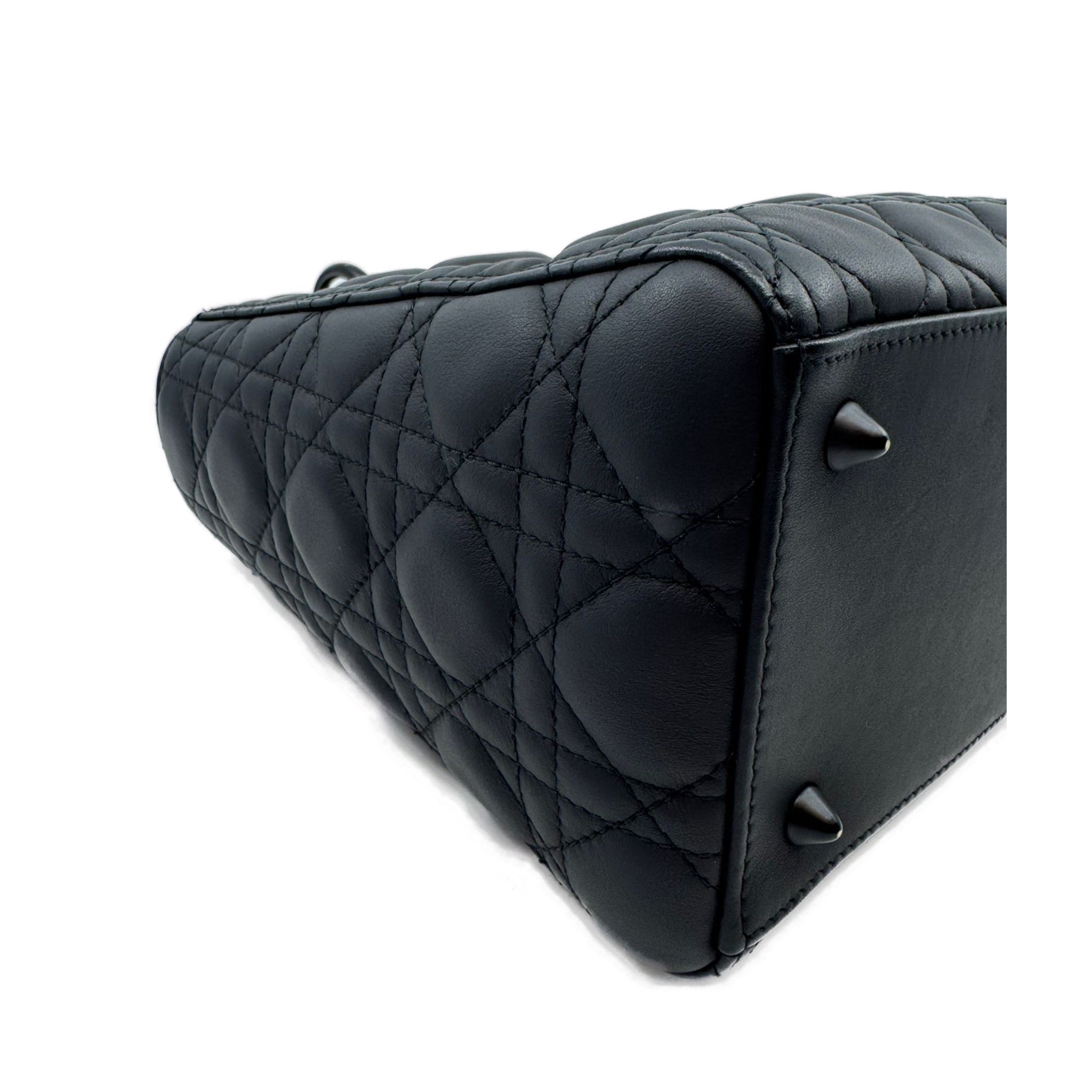 Dior Lady Dior Medium So Ultra Matte Black Lambskin