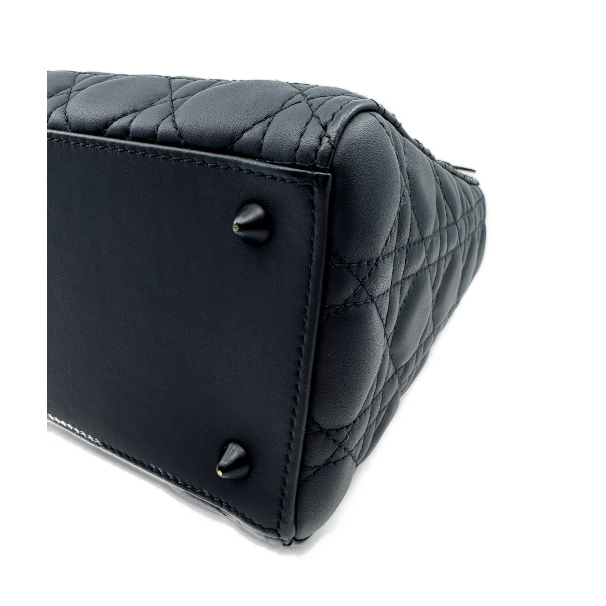 Dior Lady Dior Medium So Ultra Matte Black Lambskin