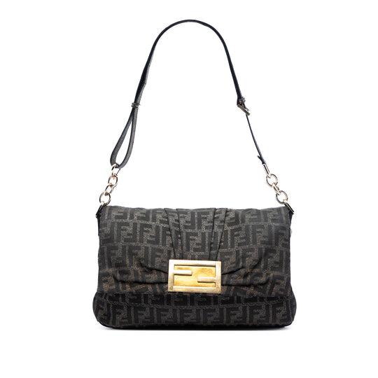 Fendi Mia Flap Large Brown Zucca Canvas
