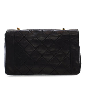 Chanel Diana Medium Black Lambskin Gold