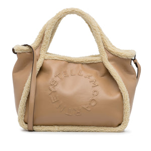 Stella McCartney Stella Logo Beige Shearling Trimmed