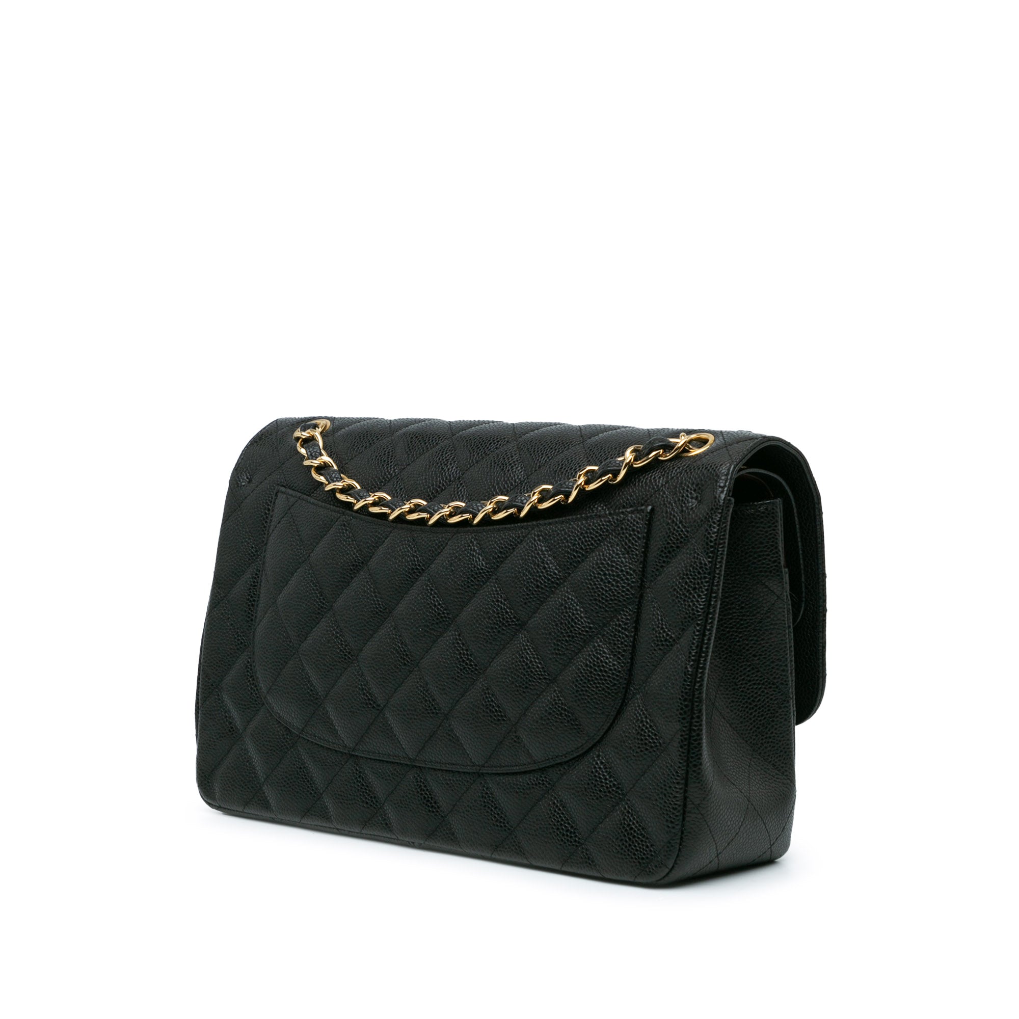 Chanel Classic Double Flap Jumbo Black Caviar Gold