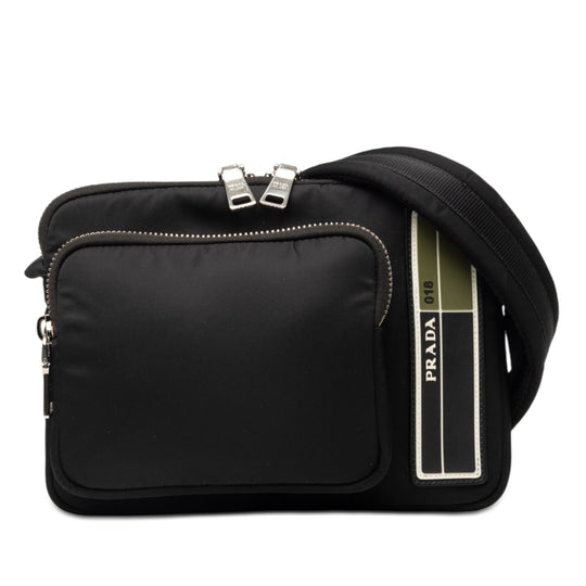Prada Tessuto Front Pocket Logo Black Nylon