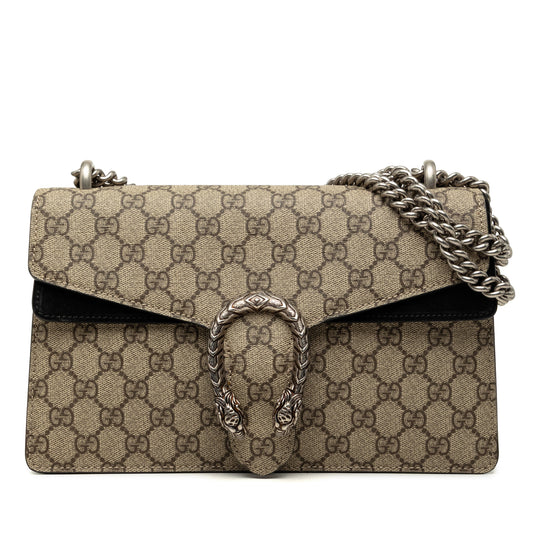 Gucci Dionysus Medium GG Supreme Canvas Silver
